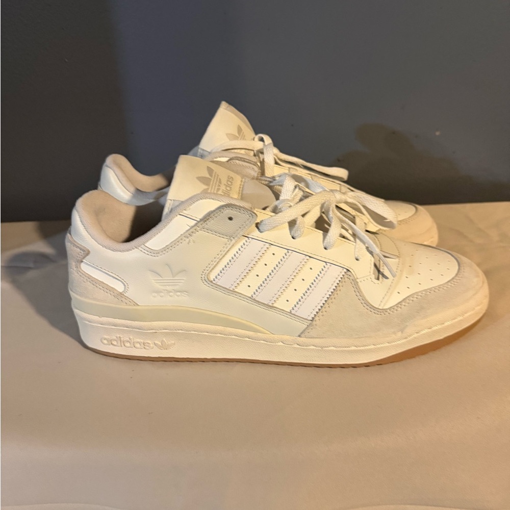 Adidas Off-White Leather Sneakers size 13